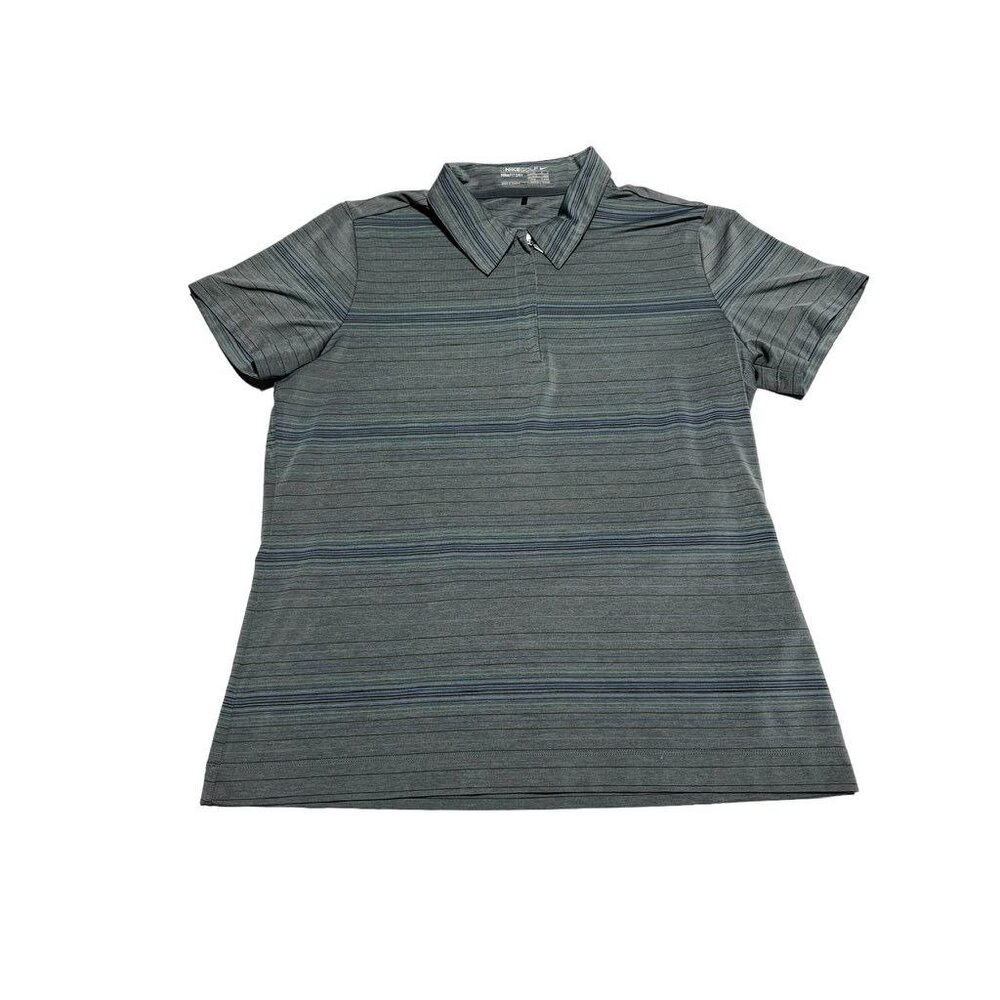 Nike Golf Gray Striped Polo Size Large - Picture 5 of 6